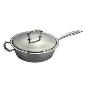 广州拉凡 不锈钢24cm煎锅 平底锅 烹饪锅具 全