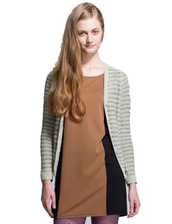 GIORDANO 佐丹奴 亮片镂空<em>条纹开衫针织衫</em> 女