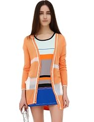 Lily 女式 罗马印象大色块<em>拼接针织开衫</em> 113210