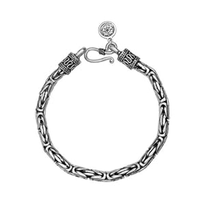 海盗船银饰 925银 平安纹手链(粗款) 13950在亚