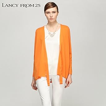 <em>朗姿</em> <em>LANCY</em>2015春款 <em>开衫针织</em>中长袖针织衫A