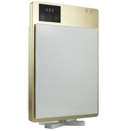 静保 空气净化器 家用便携 办公室超薄空气净化 除甲醛去烟 土豪金 (净离子群除菌，强力去除PM2.5，带遥控功能，高性价比）-图片