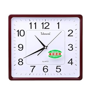 Telesonic 天王星静音石英挂钟 Q5615-2_亚马