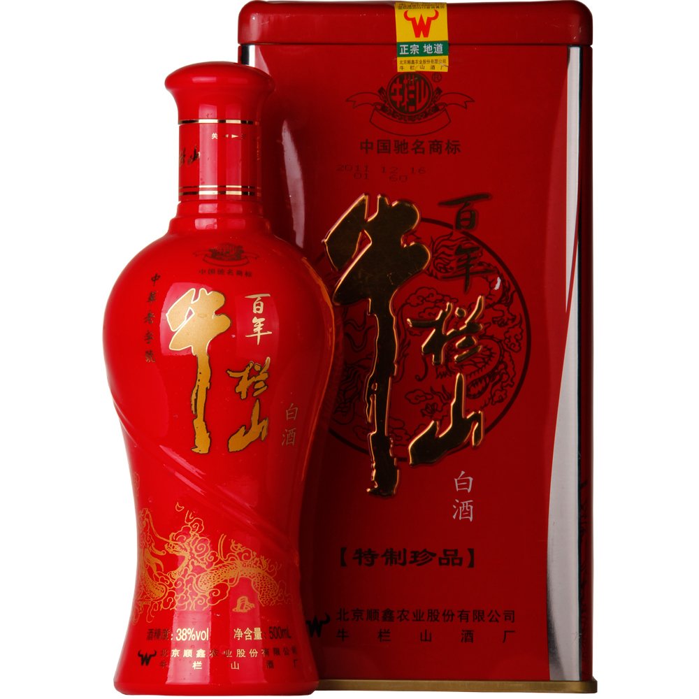 牛栏山 特制珍品(铁盒)二锅头白酒 38度500ml