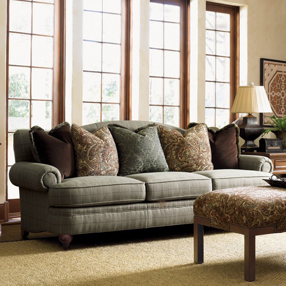 美式客厅布艺沙发组合U型地中