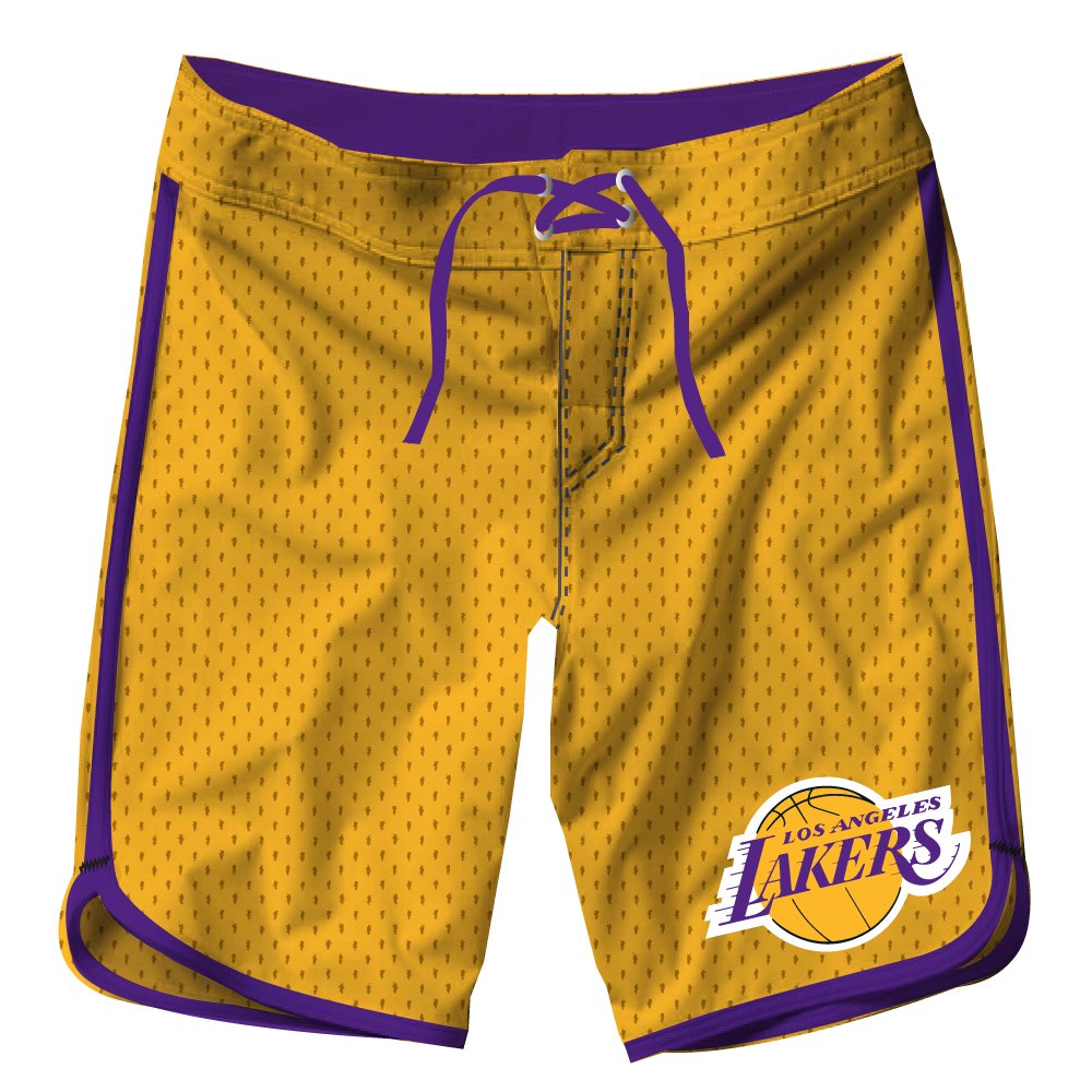 nba los angeles lakers juvenile active boardshorts, large